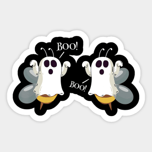 Ghost Bees Saying Boo Funny Halloween Costume Sticker